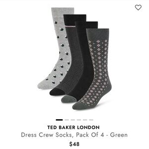 Ted Baker London Blue and Gray Crew Socks